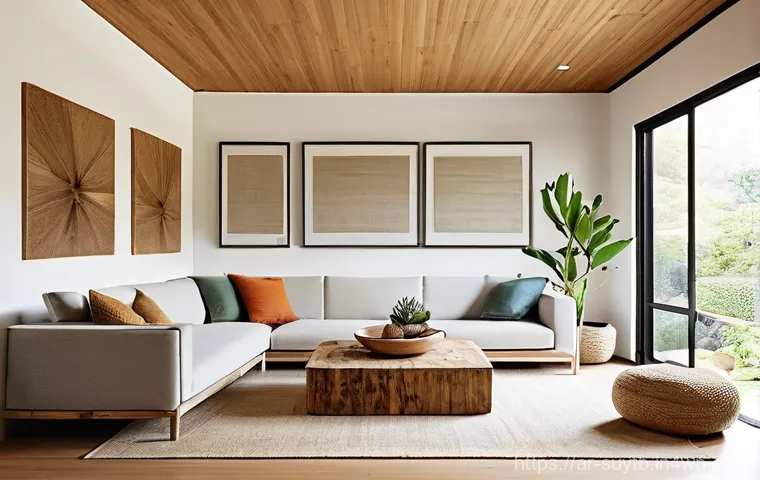 지속 가능한 홈 리노베이션을 위한 예산 세우기 - **Prompt:** A bright and airy living room interior, showcasing sustainable design. The walls are pai...